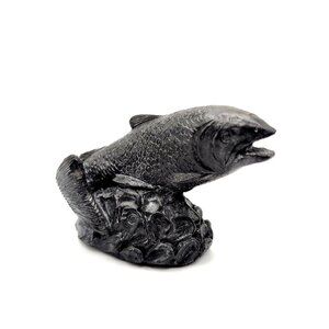 Wolf Original Fish Handcrafted Sculpture Figurine Canada Signed Stone/Resin